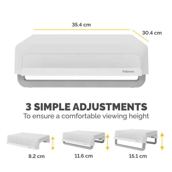 Fellowes Computer Monitor Stand with 3 Height Adjustments - Breyta Fellowes Computer Monitor Stand with 3 Height Adjustments - Breyta