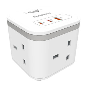 Fellowes Power Cube with 3 Power Socket Extension USB-A & USB-C Ports Fellowes Power Cube with 3 Power Socket Extension USB-A & USB-C Ports