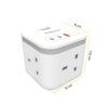 Fellowes Power Cube with 3 Power Socket Extension USB-A & USB-C Ports Fellowes Power Cube with 3 Power Socket Extension USB-A & USB-C Ports