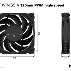 be quiet! SILENT WINGS 4 | 120mm PWM high-speed Computer case Fan 12