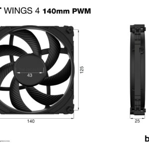 be quiet! SILENT WINGS 4 | 140mm PWM Computer case Fan 14 cm Black 1