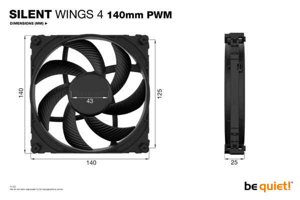 be quiet! SILENT WINGS 4 | 140mm PWM Computer case Fan 14 cm Black 1