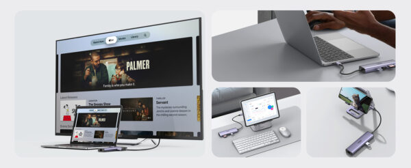 Ugreen 60515 USB-C Hub 2*USB3.0+HDMI+RJ45+SD&TF +PD port Converter