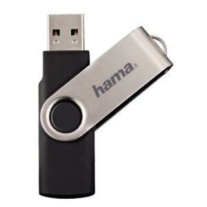 Hama Rotate 128GB USB 2.0 USB flash drive USB Type-A Black, Silver Hama 16GB USB 2.0 USB flash drive USB Type-A Black, Silver
