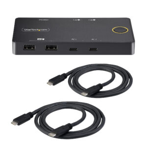 StarTech.com 2-Port USB-C KVM Switch, Single-4K 60Hz HDMI Monitor,