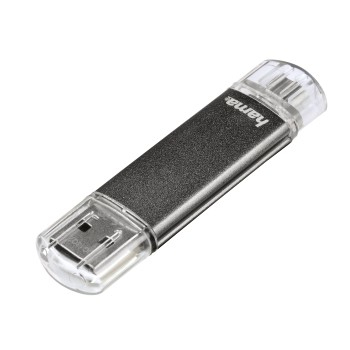 Hama Laeta Twin 16GB USB flash drive USB Type-A 2.0 Grey Hama Laeta Twin 16GB USB flash drive USB Type-A 2.0 Grey