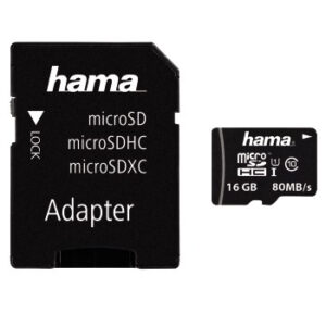 Hama microSDHC 16GB UHS-I Class 10 MICROSDHC 16GB CLASS 10 80MB/S ADAPT