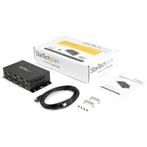 StarTech.com 8 Port USB to DB9 RS232 Serial Adapter Hub – Industrial