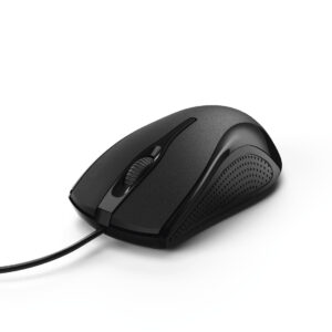 Hama MC-200 mouse Office Right-hand USB Type-A Optical 1000 DPI MC-200 CABLE MOUSE 3 BUTTON BLACK