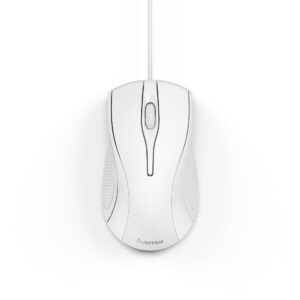 Hama MC-200 mouse Office Right-hand USB Type-A Optical 1200 DPI MC-200 CABLE MOUSE 3 BUTTON WHITE