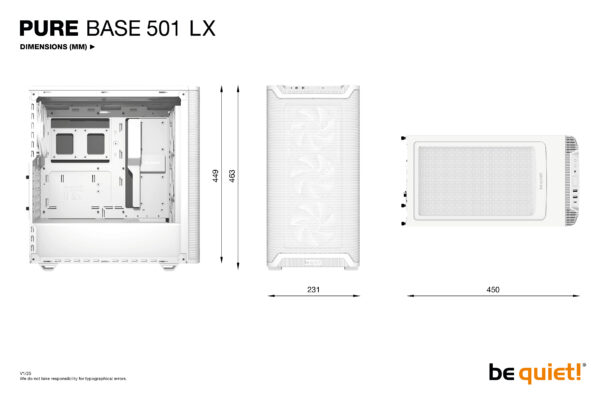 be quiet! Pure Base 501 LX White Midi Tower