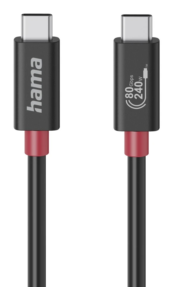 Hama 00200799 USB cable USB4 Gen 4x2 1 m USB C Black