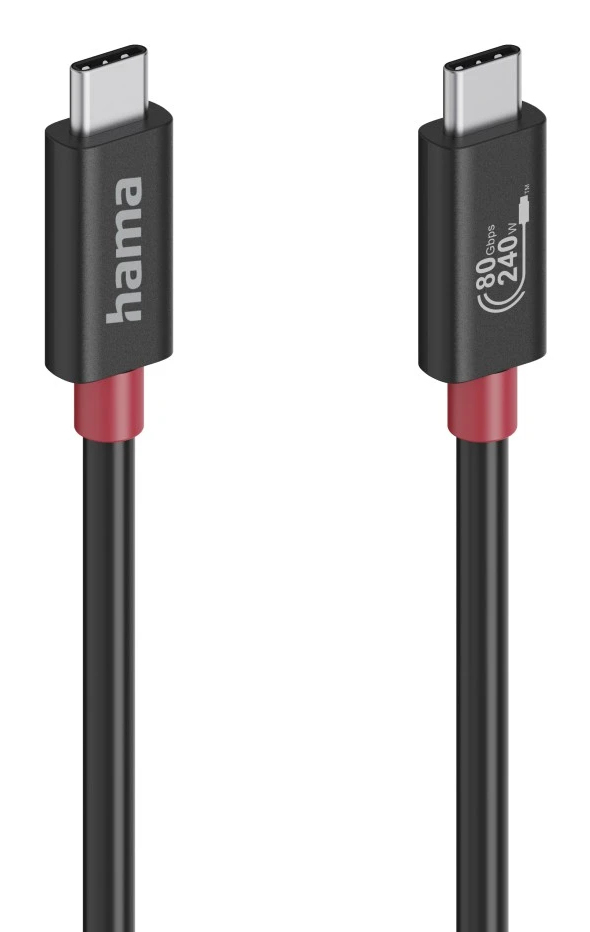 Hama 00200799 USB cable USB4 Gen 4x2 1 m USB C Black