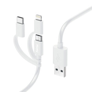 3IN1 MULTICHARGING CABLE 1M WHITE