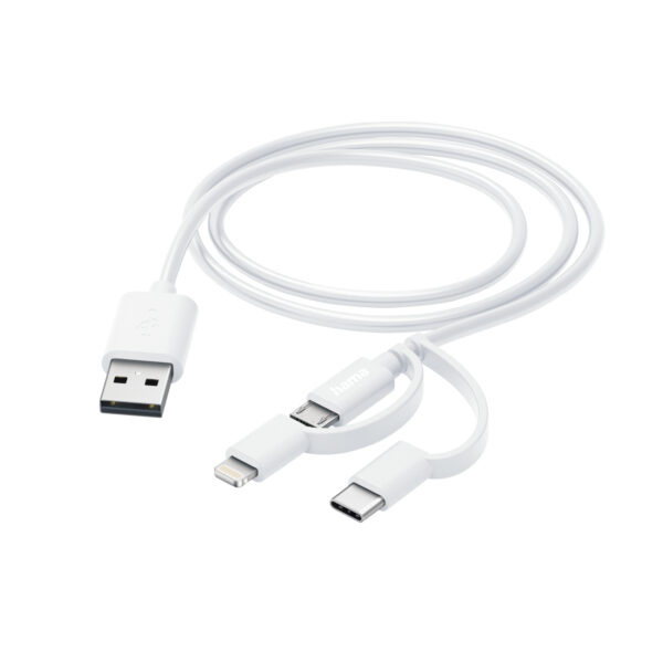 3IN1 MULTICHARGING CABLE 1M WHITE