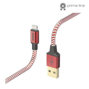Hama Reflective 1.5 m Red REFLECTIVE CABLE USBA LTNG 1.5M RED