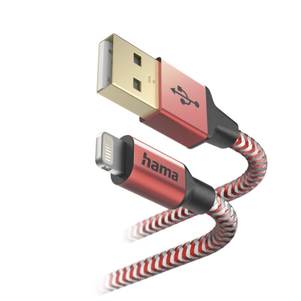 REFLECTIVE CABLE USBA LTNG 1.5M RED