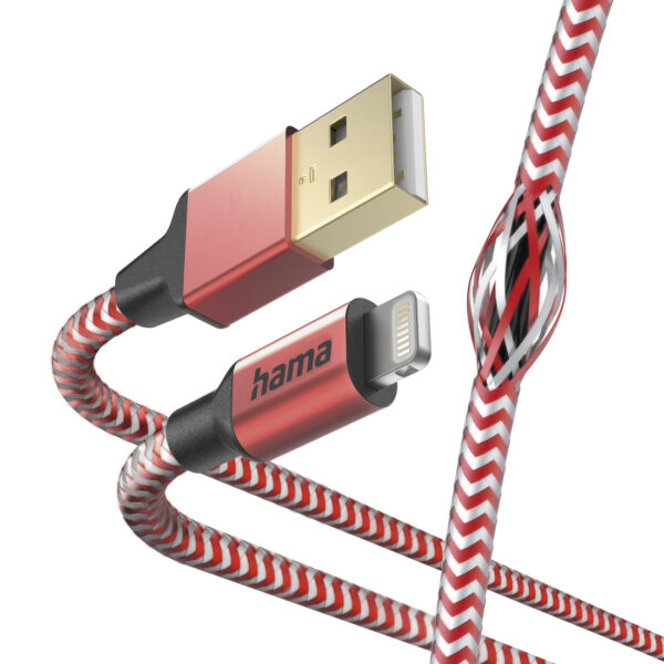 REFLECTIVE CABLE USBA LTNG 1.5M RED