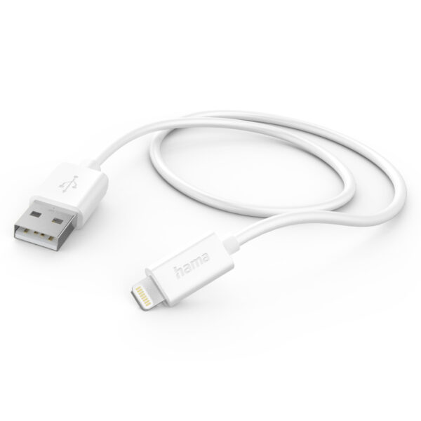 USBA TO LIGHTNING CHARGE CABL 1M WH