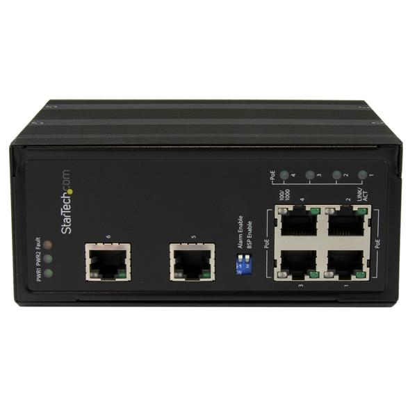 StarTech.com 6 Port Unmanaged Industrial Gigabit Ethernet Switch w/ 4