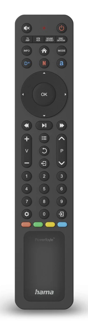 Hama 00221057 remote control IR Wireless AV receiver, DVD/Blu-ray, TV