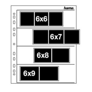 Hama Negative sleeves, 60 - 70 mm, Glassine matt photo album 4 sheets NEGATIVE SLEEVE GLASSINE 6X7 100PC