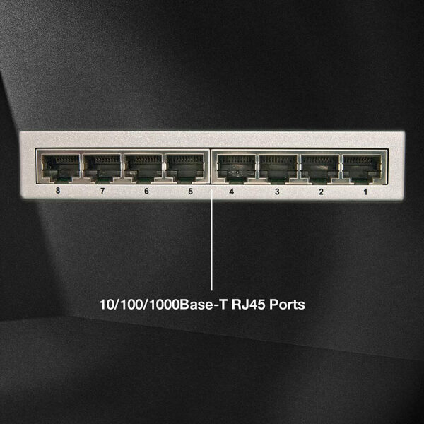 Lindy Network Switch - Gigabit, Desktop, 8 Port, 10/100/1000