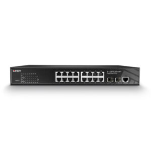 Lindy 16 Port + 2 SFP Gigabit Managed Switch PoE Lindy 16 Port + 2 SFP Gigabit Managed Switch PoE