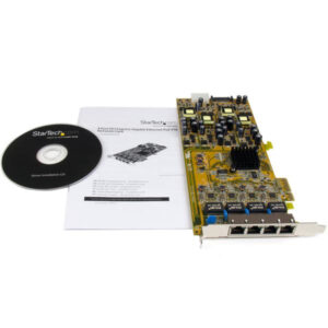 StarTech.com 4 Port Gigabit Power over Ethernet PCIe Network Card