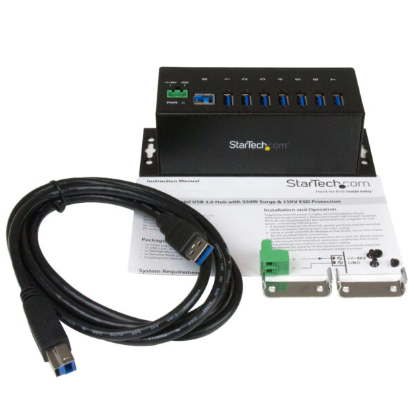 StarTech.com 7-Port Industrial USB 3.0 Hub with ESD Protection~7-Port