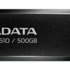 ADATA SC610 500 GB USB Type-A 3.2 Gen 2 (3.1 Gen 2) Black