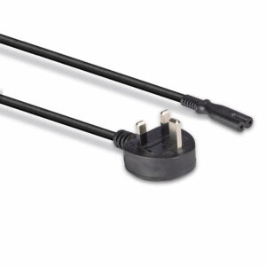 Lindy 2m UK 3 Pin Plug To IEC C7 Mains Power Cable, Black 2M MAINS POWER CABLE UK 3 PIN PLUG T