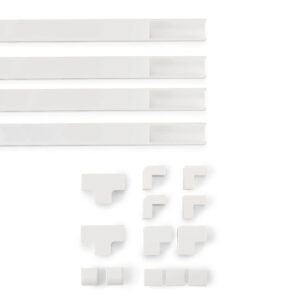 Hama 00221017 cable organizer Universal Cable duct White 4 pc(s)