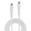 1M USB TYPE C TO LIGHTNING CABLE WHT