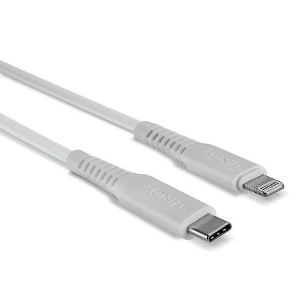 1M USB TYPE C TO LIGHTNING CABLE WHT