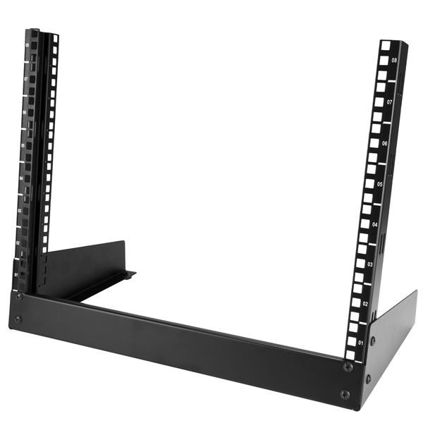 StarTech.com 2-Post 8U Desktop Server Rack, Small Open Frame 19in