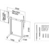 STAND 210 DUAL PILLAR 150KG WHEELS