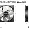 be quiet! Light Wings LX 120 mm PWM Reverse Black Computer case Fan