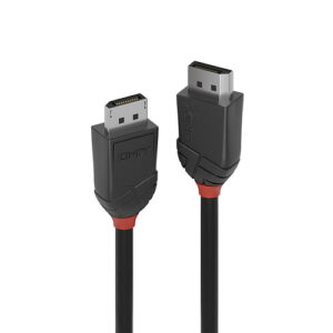 Lindy 0.5m DisplayPort 1.2 Cable, Black Line 1.5M DISPLAYPORT CABLE BLACK LINE