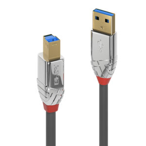 Lindy 2m USB 3.2 Type A to B Cable, 5Gbps, Cromo Line 2MUSB3.0TYPEATOBCABLECROMOLINE