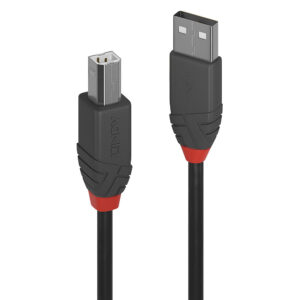 Lindy 0.5m USB 2.0 Type A to B Cable, Anthra Line 0.5M USB 2.0 TYPE A TO B CABLE