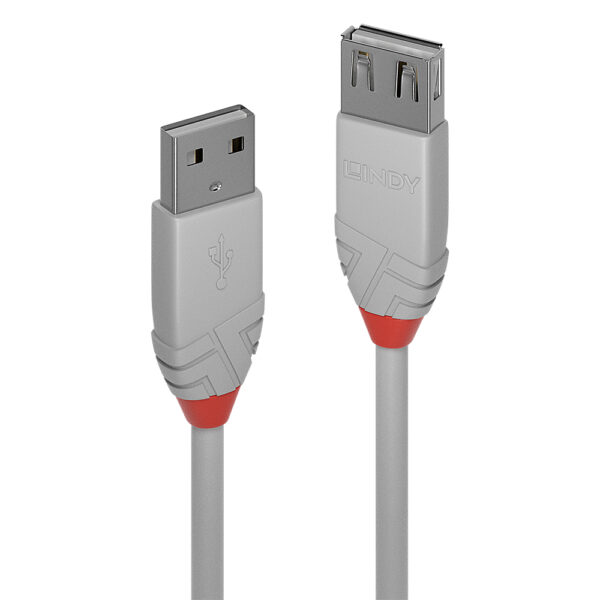 1MUSB2.0TYPEAEXTENSIONCABLEANTHGREY