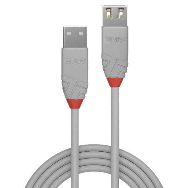 1MUSB2.0TYPEAEXTENSIONCABLEANTHGREY