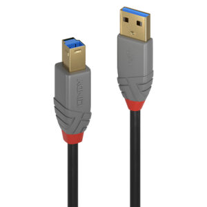 Lindy 2m USB 3.2 Type A to B Cable, 5Gbps, Anthra Line 2M USB 3.0 TYPE A TO TYPE B