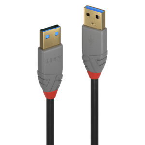 Lindy 1m USB 3.2 Type A Cable, 5Gbps, Anthra Line 1M USB 3.0 TYPE A TO A ANTHRA LINE