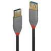 Lindy 0.5m USB 3.2 Type A Extension Cable, 5Gbps, Anthra Line Lindy 2m USB 3.2 Type A Extension Cable, 5Gbps, Anthra Line