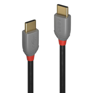 Lindy 1m USB 2.0 Type C to C Cable, Anthra Line 1MUSB2.0TYPECTOCCABLEANTHRALINE