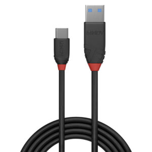 Lindy 1m USB 3.2 Type A to C Cable, 10Gbps, Black Line 1M USB 3.1 A TO C CABLE BL