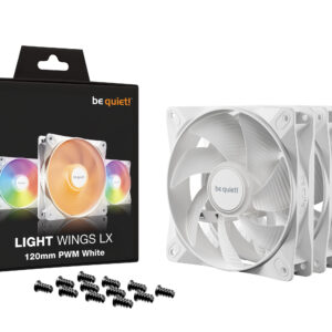 be quiet! LIGHT WINGS LX 120mm PWM 3-Pack White Computer case Fan 12