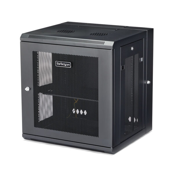 StarTech.com 4-Post 12U Wall Mount Network Cabinet with 1U Shelf, 19"